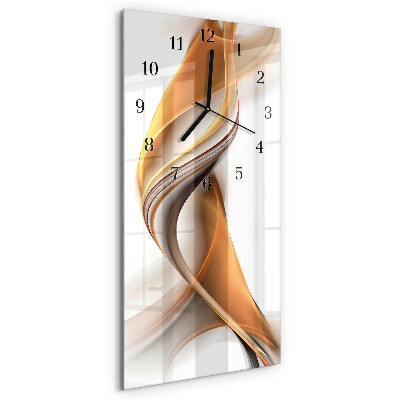 Glass wall clock vertical Abstraction