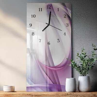Glass wall clock vertical Abstraction