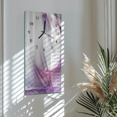 Glass wall clock vertical Abstraction