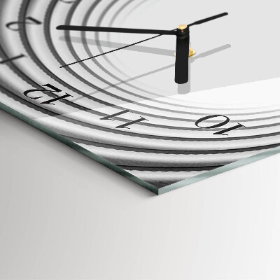 Glass wall clock vertical Vortex