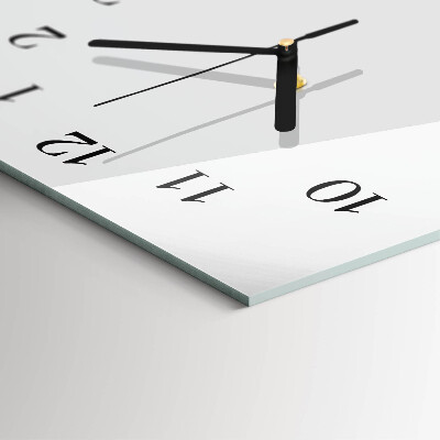 Glass wall clock vertical Curve