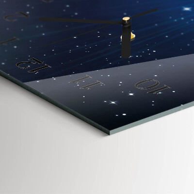 Vertical rectangular wall clock Earth's Universe
