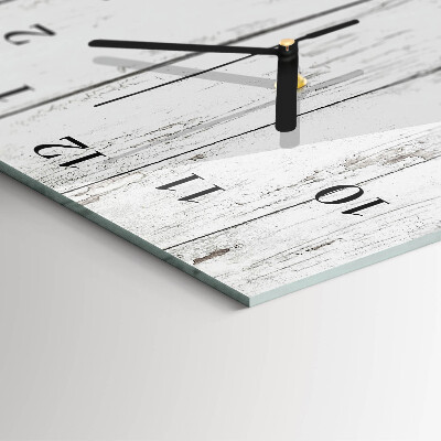 Glass wall clock vertical Wood