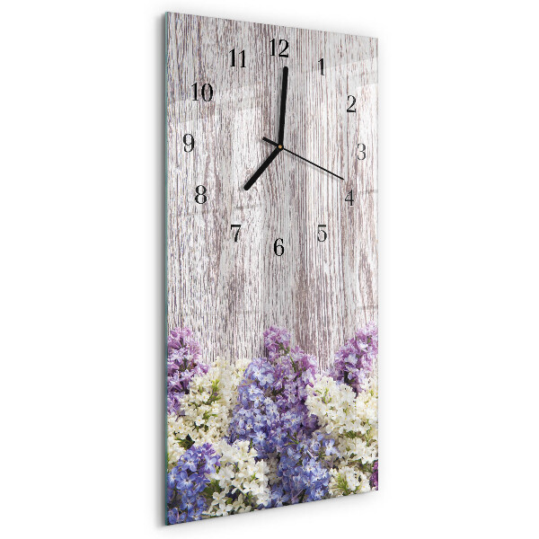Glass wall clock vertical Without