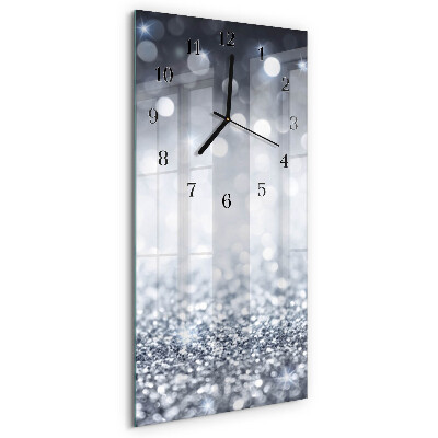 Glass clock vertical Brocade