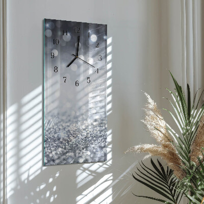 Glass clock vertical Brocade