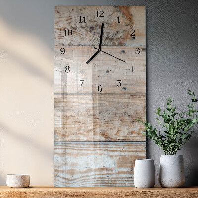 Vertical rectangular wall clock Wood