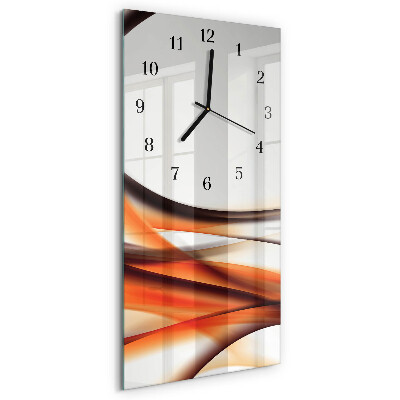 Glass wall clock vertical Abstraction