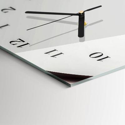 Glass wall clock vertical Abstraction