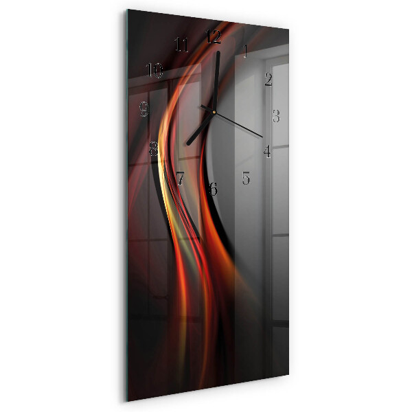 Glass wall clock vertical Pattern
