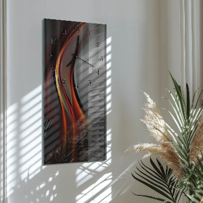 Glass wall clock vertical Pattern