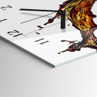 Modern vertical wall clock A cup of coffee