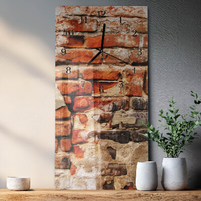 Vertical wall clock Brick wall