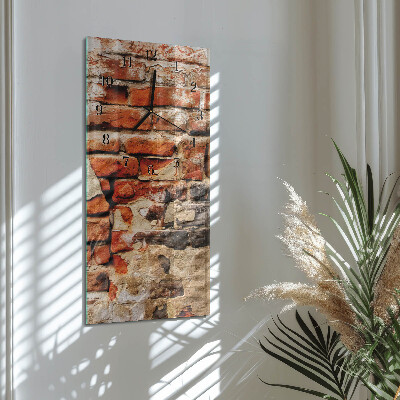 Vertical wall clock Brick wall