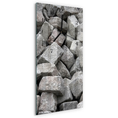 Modern vertical wall clock Stones
