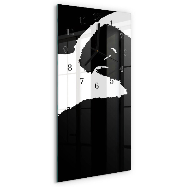 Vertical rectangular wall clock Abstraction