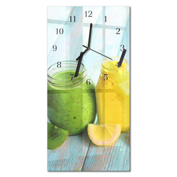Glass clock vertical Abstract art