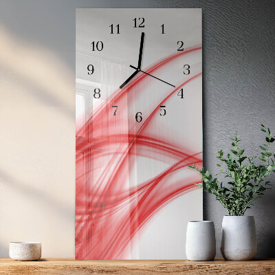 Glass clock vertical Abstract art