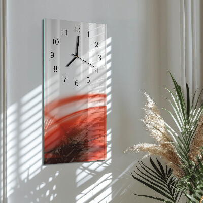 Vertical rectangular wall clock Abstract lines