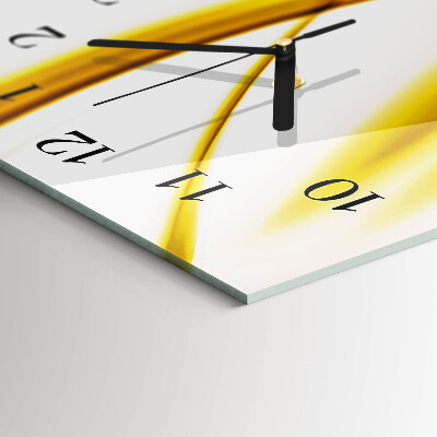 Glass wall clock vertical Abstract art