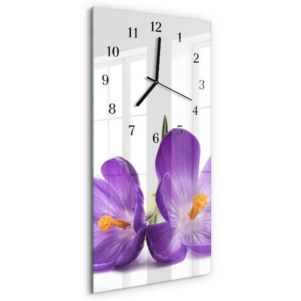 Vertical rectangular wall clock Flower