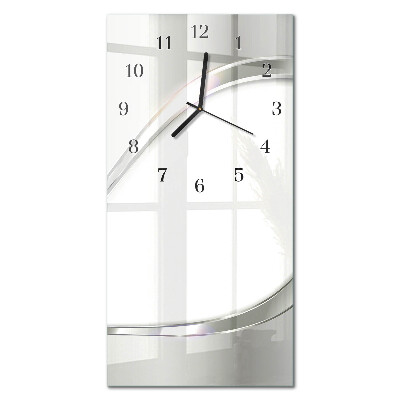 Vertical wall clock Plant leaves
