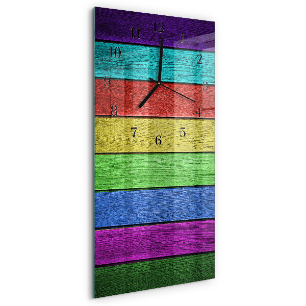 Glass wall clock vertical Plate