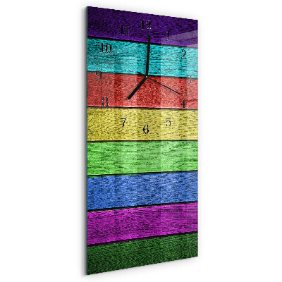 Glass wall clock vertical Plate