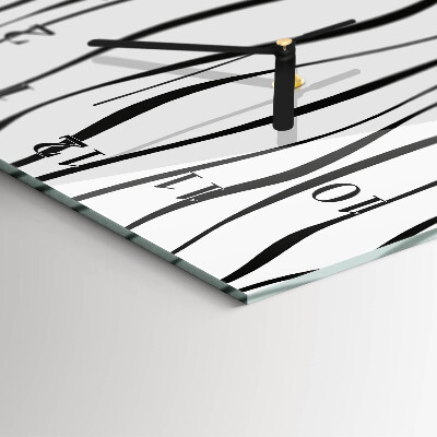 Modern vertical wall clock Stripes