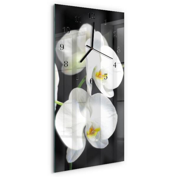 Vertical rectangular wall clock Orchid