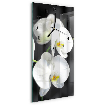 Vertical rectangular wall clock Orchid