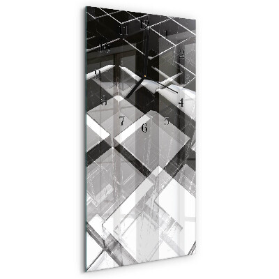 Glass clock vertical Glass cube