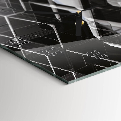 Glass clock vertical Glass cube