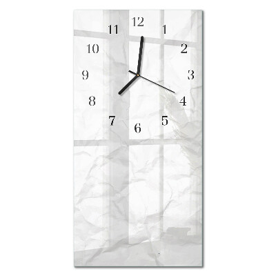 Glass wall clock vertical Graphite