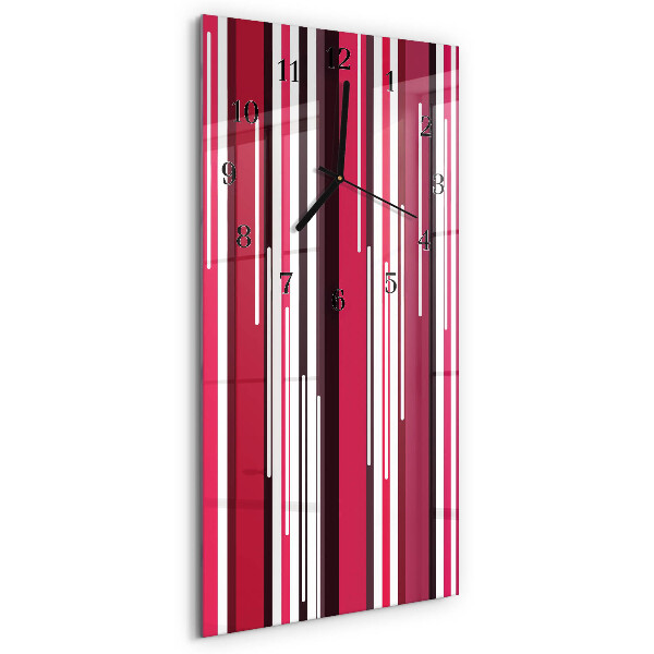 Glass clock vertical Stripes