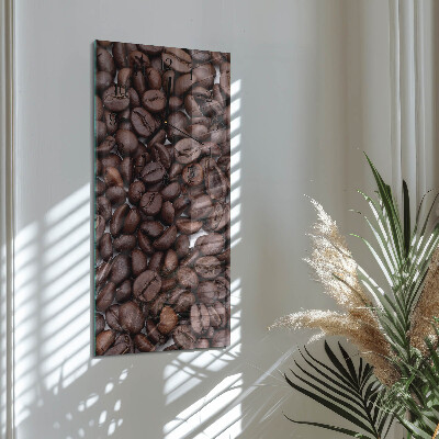 Glass clock vertical Coffee beans