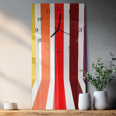 Vertical wall clock Stripes