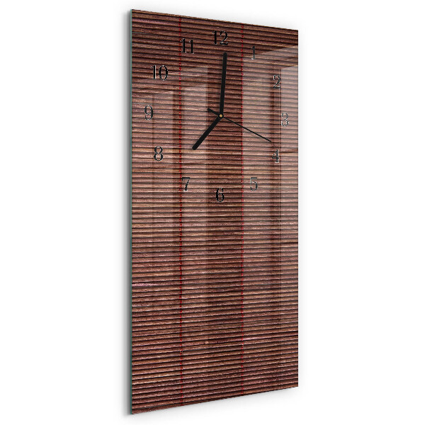 Modern vertical wall clock Bamboo blinds