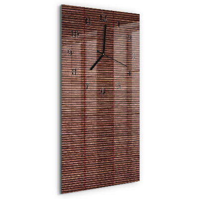 Modern vertical wall clock Bamboo blinds
