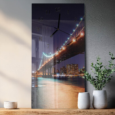 Modern vertical wall clock Bridge