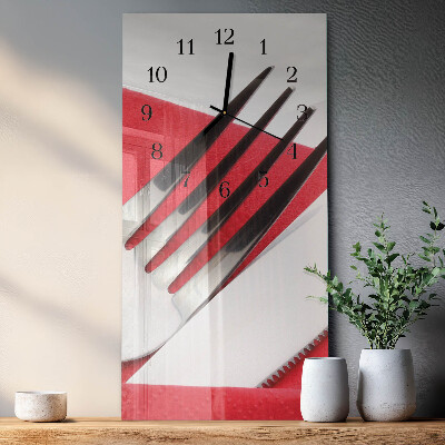 Glass clock vertical Cutlery
