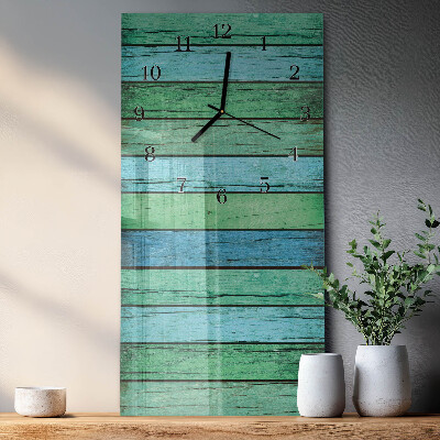 Modern vertical wall clock Wood