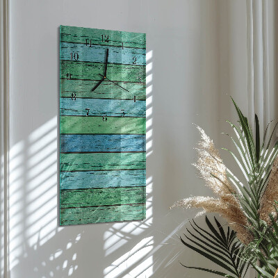 Modern vertical wall clock Wood
