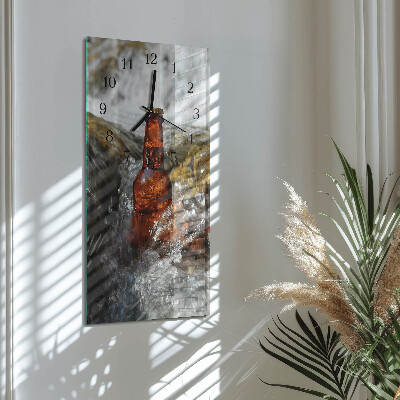 Vertical rectangular wall clock Beer