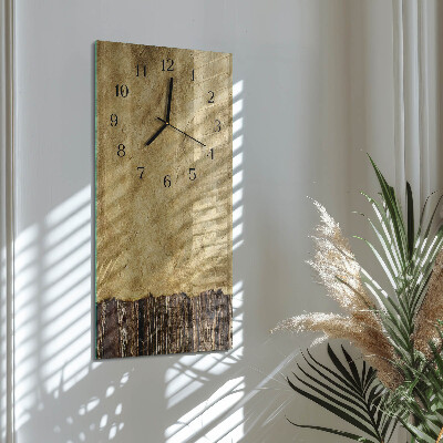Glass wall clock vertical Table paper
