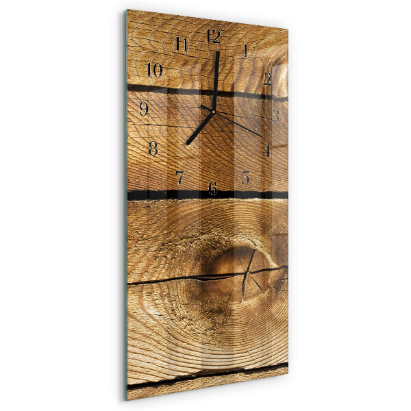 Modern vertical wall clock Wood