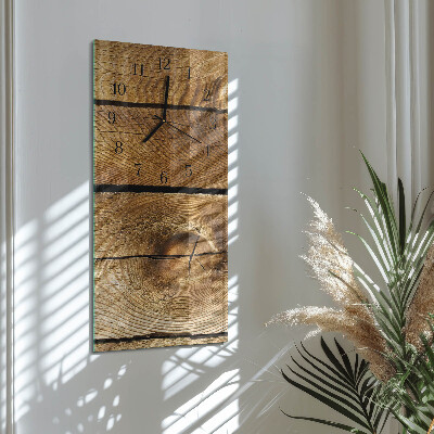 Modern vertical wall clock Wood