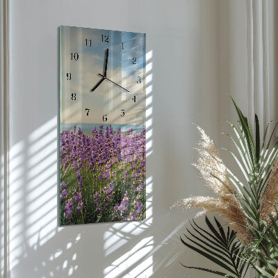 Vertical wall clock Flowers