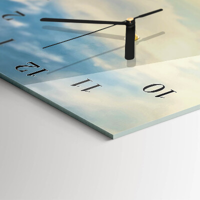 Vertical wall clock Flowers