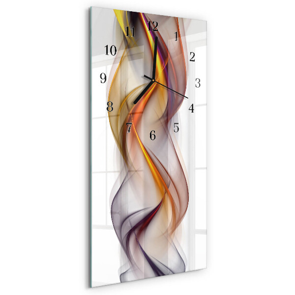 Glass wall clock vertical Abstraction